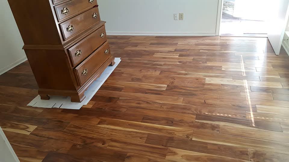 Luxury vinyl flooring installation